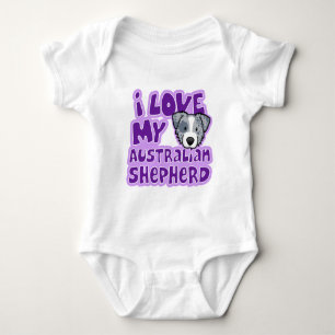 Kawaii I hou van mijn blauwe Australische herder Romper