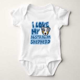 Kawaii I hou van mijn Merle Australian Shepherd Romper