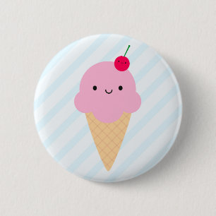 Kawaii Ice Cream Cone Ronde Button 5,7 Cm