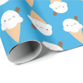 Kawaii Ice Cream Cones Cadeaupapier (Rol Hoek)