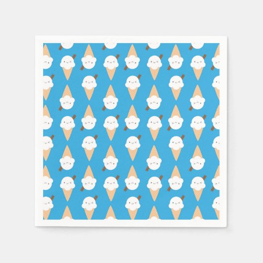 Kawaii Ice Cream Cones Servet (Voorkant)