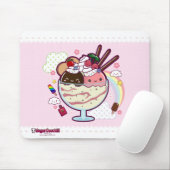 Kawaii Ice Cream Muismat (Met muis)