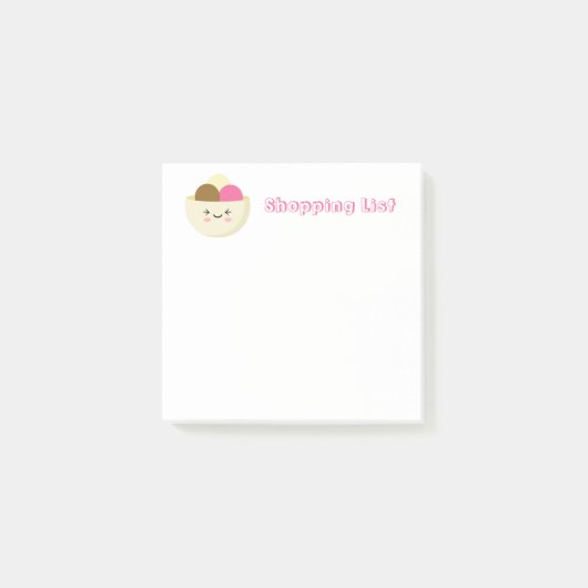 Kawaii Ice Cream Post-it® Notes (Voorkant)