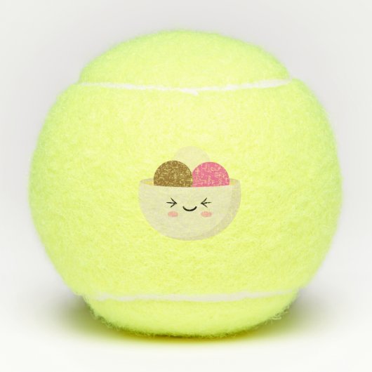Kawaii Ice Cream Tennisballen (Voorkant)