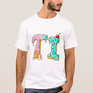 Kawaii ijs initial Zoete Ijs Letter T-shirt