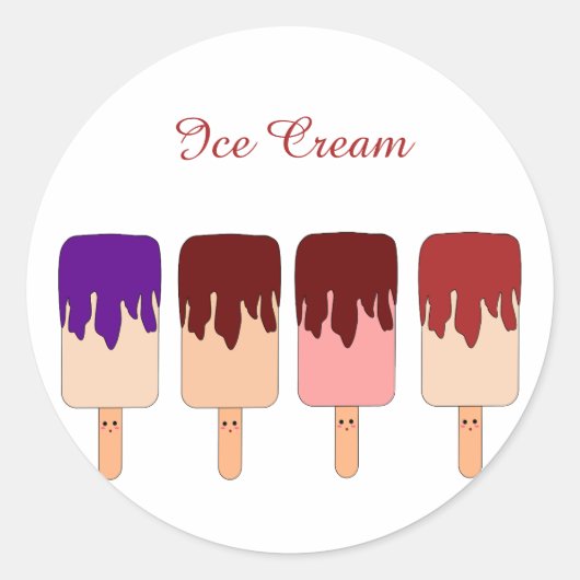 Kawaii Ijs Sticker (Voorkant)