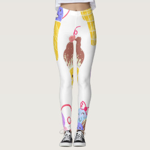 Kawaii ijsjes, schattig, naadloos patroon. leggings