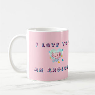 Kawaii Ik Hou Van Jou Een Axolotl Douane Foto Mok