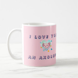 Kawaii Ik Hou Van Jou Een Axolotl Douane Foto Mok