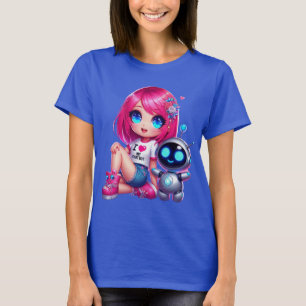 🤖Kawaii Ik Hou Van Mijn Ai Chatbot Schattige BFF T-shirt