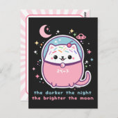 Kawaii Inspirerend Kitty Cat Briefkaart (Voorkant / Achterkant)