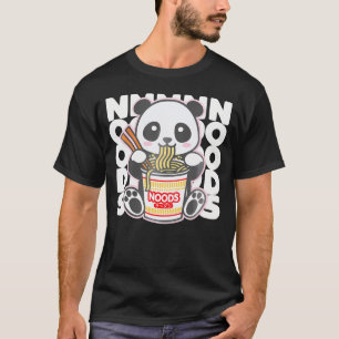 Kawaii Instant Noodles Schattige Anime Panda Japan T-shirt