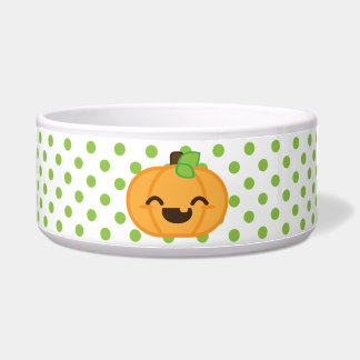 Kawaii Jack O Lanern Pumpkin Dog Bowl Voerbakje