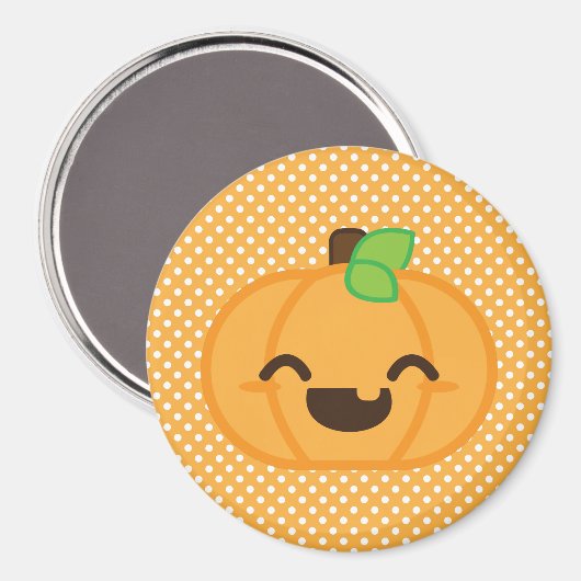 Kawaii Jack-o'-lantern Citrouille Magnet (Recto/Verso)