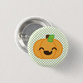 Kawaii Jack O Lantern Pumpkin Button (Voorkant /achterkant)