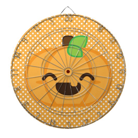 Kawaii Jack O Lantern Pumpkin Dart Board Dartbord (Voorkant)
