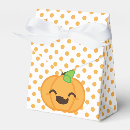 Kawaii Jack O Lantern Pumpkin Gift Box Bedankdoosjes (Voorkant Zijde)