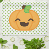 Kawaii Jack O Lantern Pumpkin Kitchen Towel Theedoek (Gevouwen)