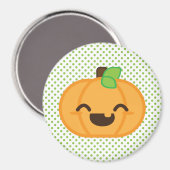 Kawaii Jack O Lantern Pumpkin Magnet Magneet (Voorkant / Achterkant)