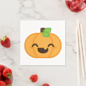 Kawaii Jack O Lantern Pumpkin Napkins Servetten (Insitu)