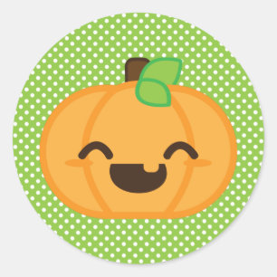 Kawaii Jack O Lantern Pumpkin Stickers