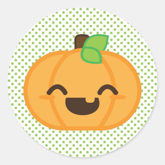 Kawaii Jack O Lantern Pumpkin Stickers (Voorkant)