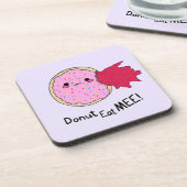 Kawaii Jam Donut Eet Me Bier Onderzetter (Linkerzijde)