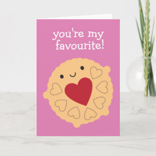 Kawaii Jammie Dodger Koekje Kaart