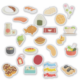 Kawaii Japanese Food Sticker Sheet