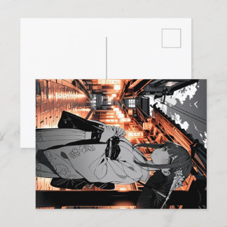 KAWAII Japanese Girl Postcard Briefkaart