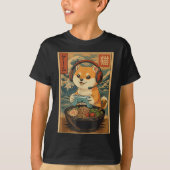 Kawaii Japanese Ramen Dog Retro Gaming Shirts For  (Voorkant)