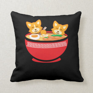 Kawaii Japans Anime Corgi Dog Funny Ramen Gift Kussen