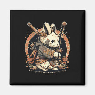 Kawaii Japans Stijl Samurai Bunny Anime Magneet