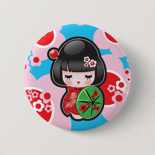 Kawaii Japanse dolle Button (Voorkant)