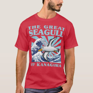 Kawaii Japanse Great Wave Great Seagull Cute Japa T-shirt