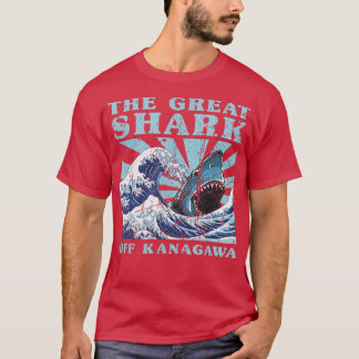 Kawaii Japanse Great Wave Great Shark Cute Japan T-shirt
