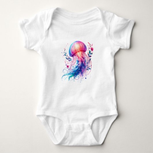 Kawaii Jellyfish Illustration | Cute Creature Art Romper (Voorkant)