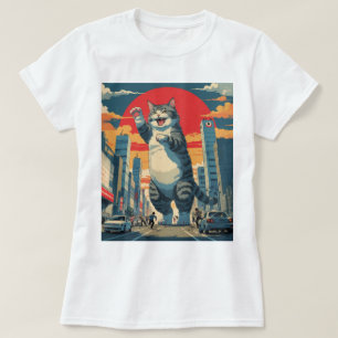 Kawaii Kaiju Cat – Schattige anime monster in Japa T-shirt