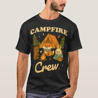 Kawaii Kampeerende Dieren Matching KampeerVuur Bem T-shirt