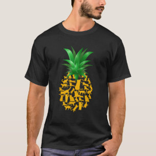 Kawaii Kat Ananas Grappig Kat Mam Zomer Ananas T-shirt
