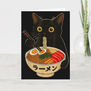 Kawaii kat eet Ramen Noedels Funny Anime Cadeau G Kaart