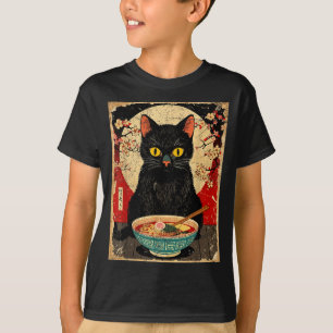 Kawaii kat eet Ramen Noedels Funny Anime Cadeau G T-shirt