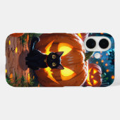 Kawaii kat en pompoen Case-Mate iPhone case (Achterkant (horizontaal))