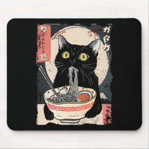 Kawaii Kat Eten Ramen Noodles Grappige Anime Gift Muismat