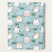 Kawaii Kat in een Hemelsblauwe Achtergrond Planner (Achterkant)