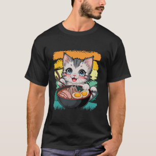 Kawaii Kat Japans Anime Manga Kat Ramen T-shirt