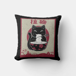 Kawaii Kat Japans zwarte anie gift Girls Officier Kussen
