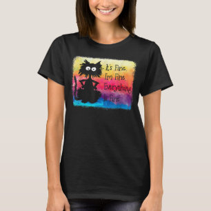 Kawaii kat Japanse zwarte anime kat Cute T-Shirt