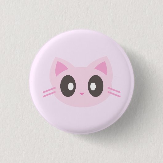 kawaii kat ronde button 3,2 cm (Voorkant)