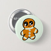 Kawaii-kerstman Ronde Button 5,7 Cm (Voorkant /achterkant)